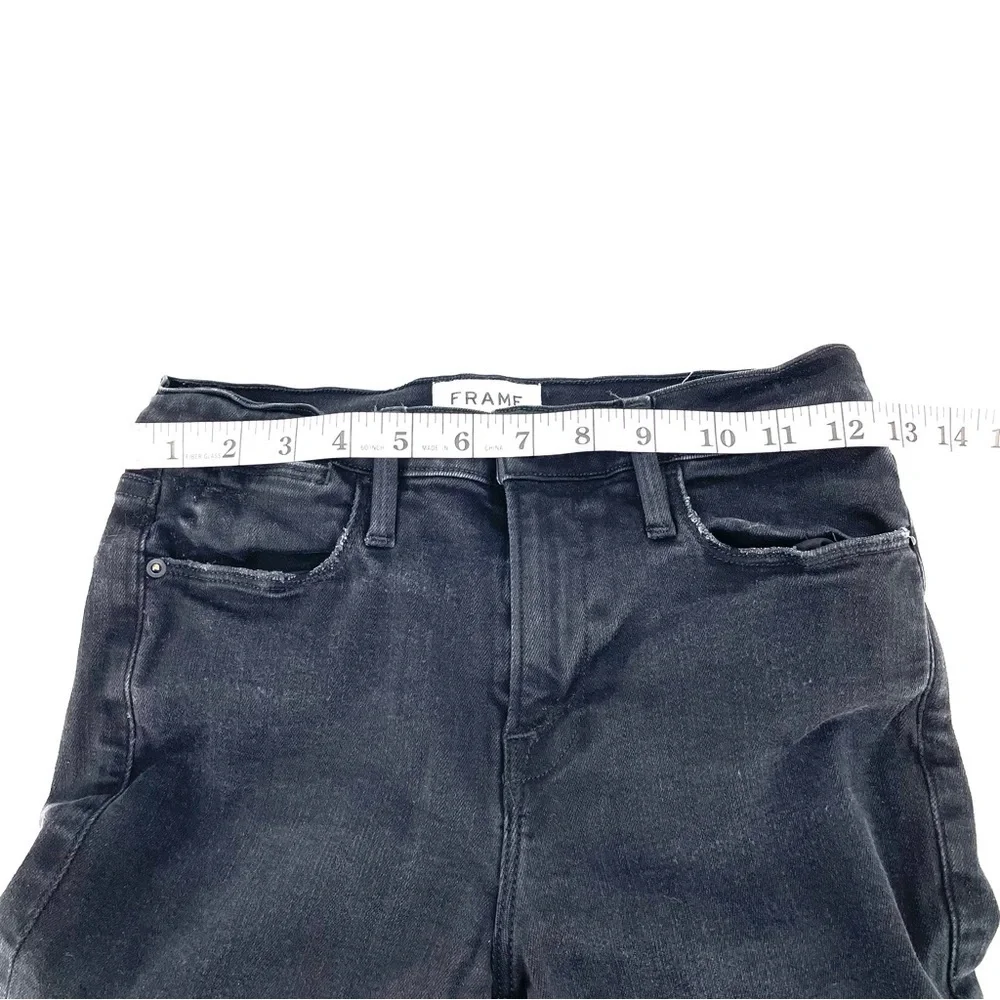 FRAME Denim Le High Shark Bite Hem Skinny Crop Jean